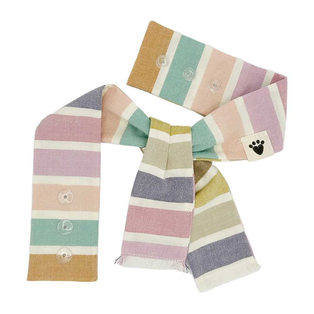 Rainbow Stripes Dog Scarf