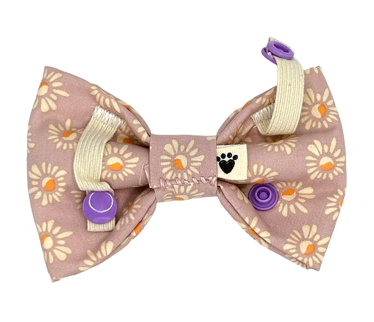 Peach & Thistle Floral Pet Bow Tie