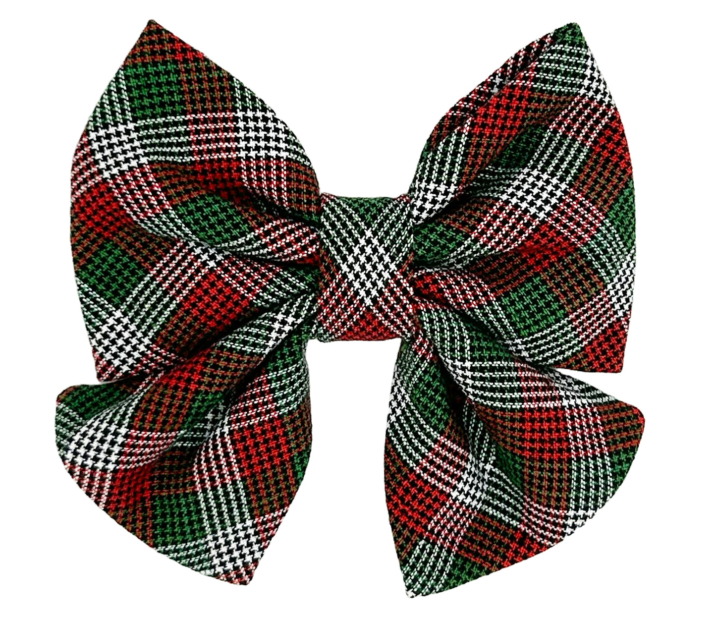 Peppermint Stick Plaid Pet Sailor Bow Tie
