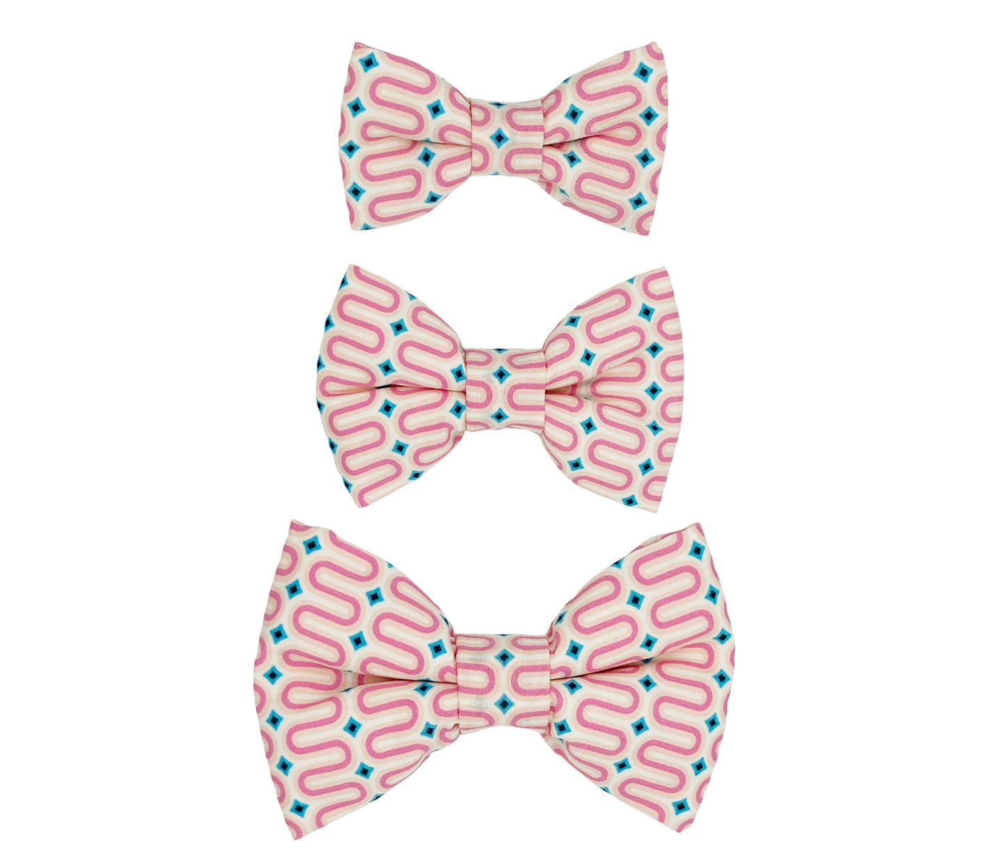 Pink Squiggles Pet Bow Tie
