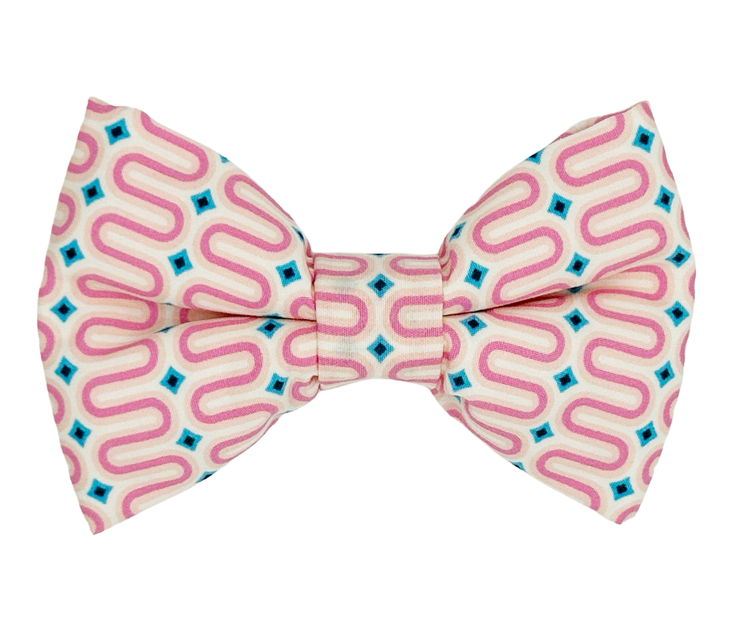 Pink Squiggles Pet Bow Tie