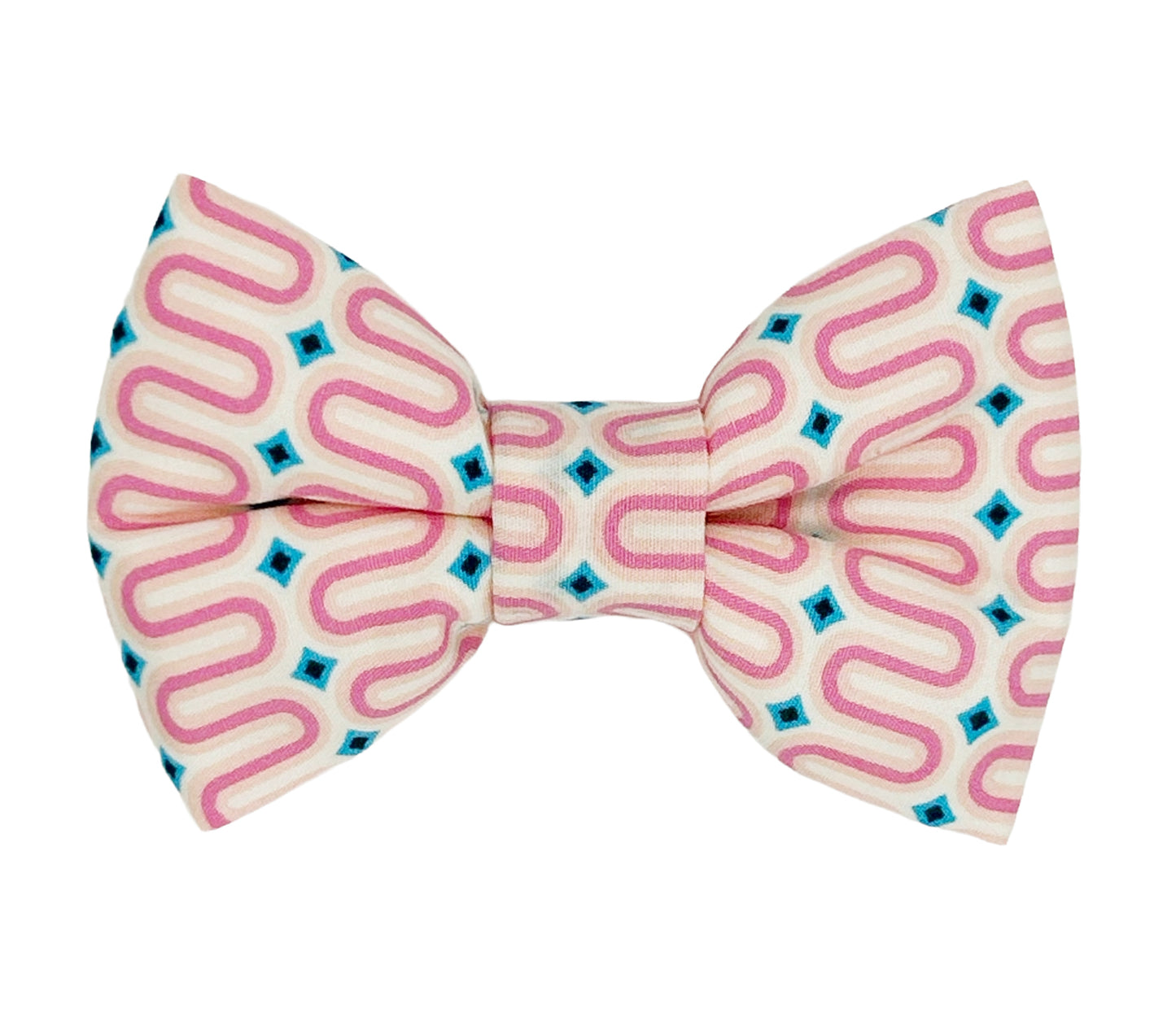 Pink Squiggles Pet Bow Tie