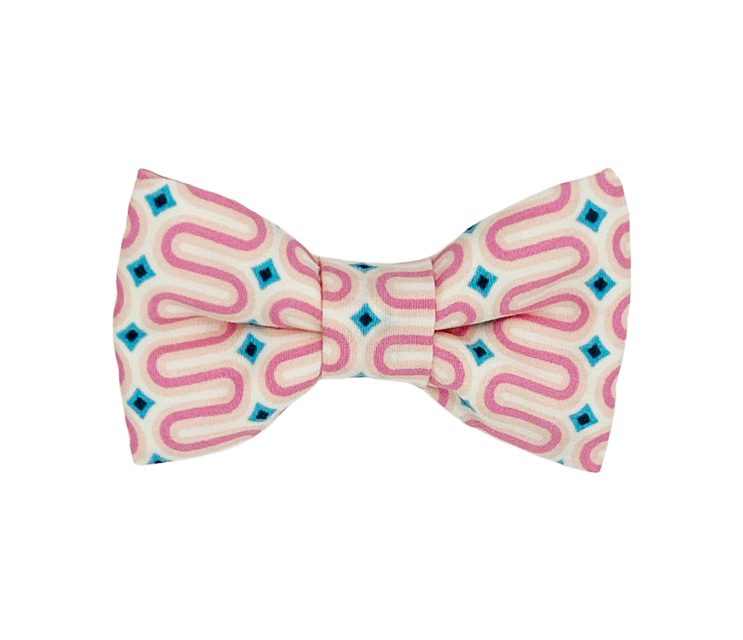 Pink Squiggles Pet Bow Tie