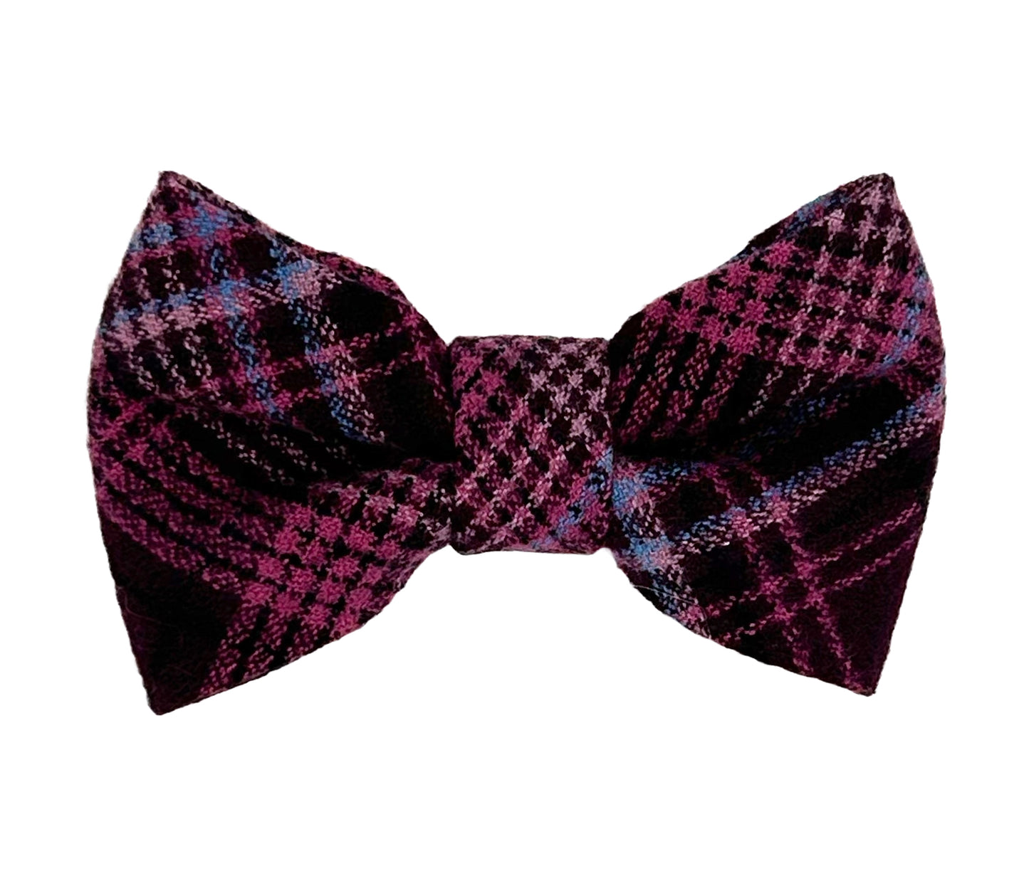 Plum Pudding Plaid Pet Bow Tie