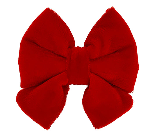 Cardinal Red Velvet Pet Sailor Bow Tie