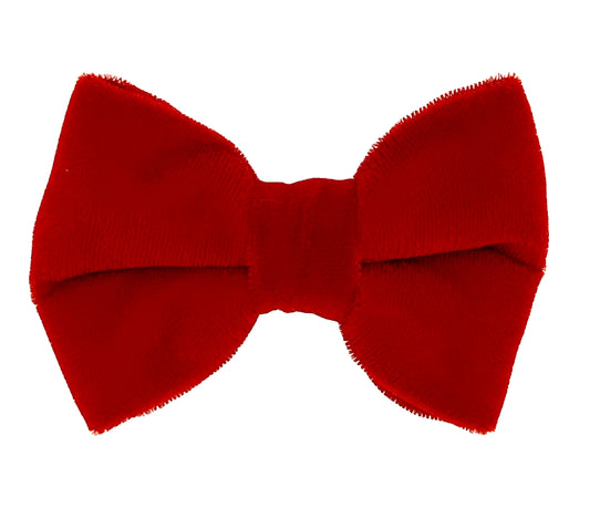 Cardinal Red Velvet Pet Bow Tie