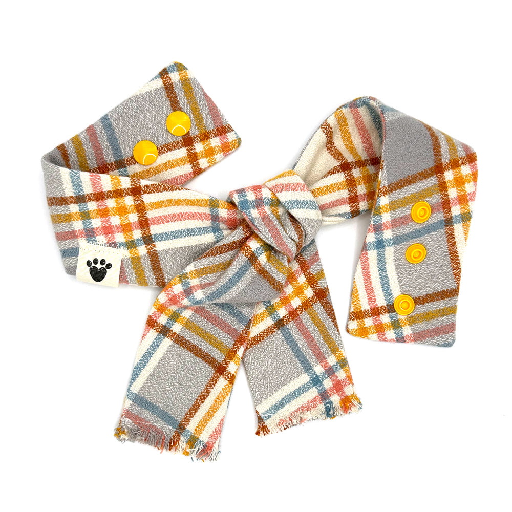 Spiced Plaid Dog Scarf