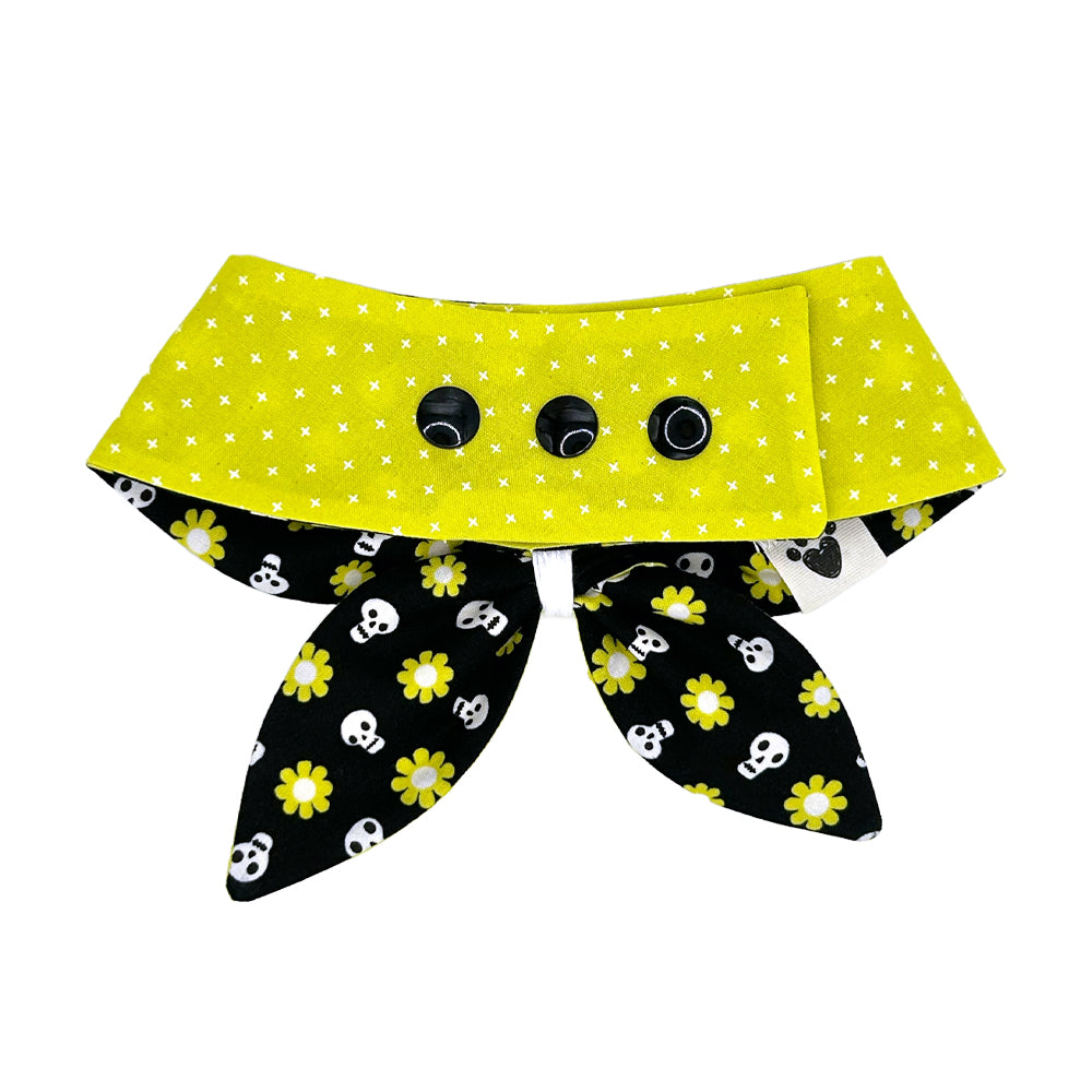 Good Spirits/Spooky Citron Reversible Dog Neckerchief