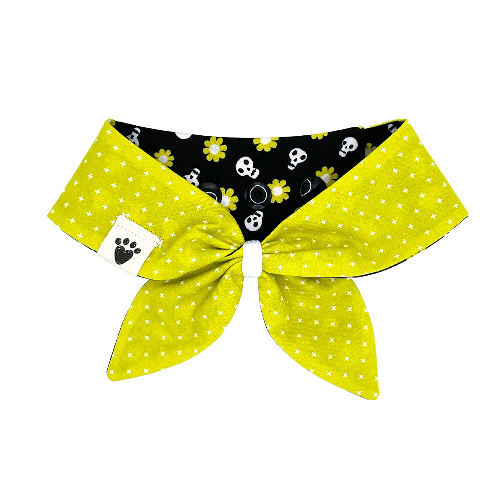 Good Spirits/Spooky Citron Reversible Dog Neckerchief