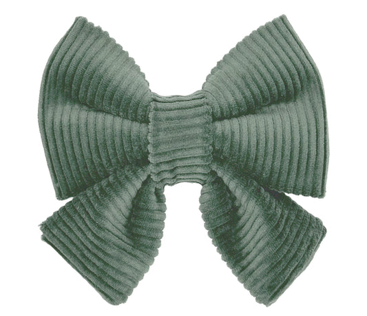 Spruce Green Corduroy Pet Sailor Bow Tie