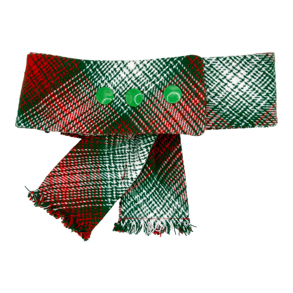 St. Nick Plaid Dog Scarf