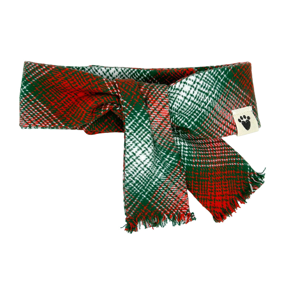 St. Nick Plaid Dog Scarf