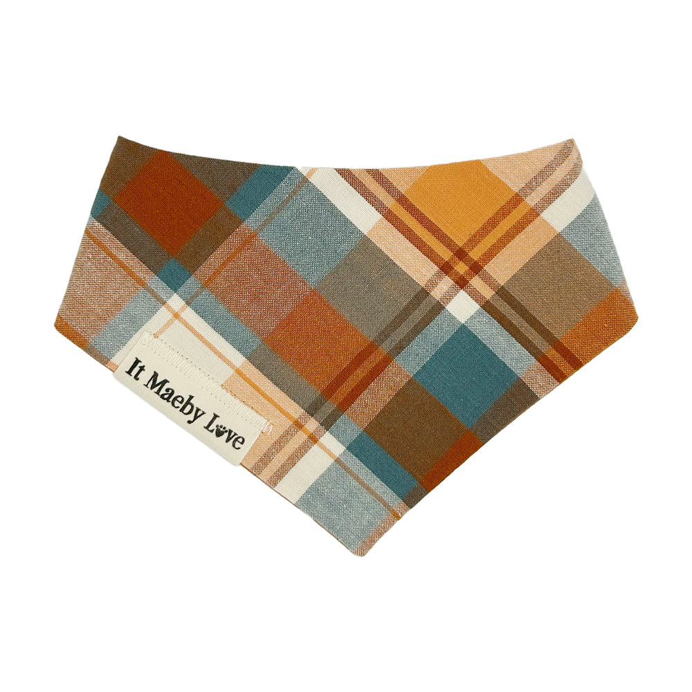 Meerkat Meeting/Watering Hole Plaid Reversible Dog Bandana