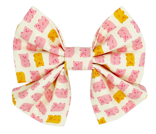 Yummy Gummy Pink & Yellow Pet Sailor Bow Tie