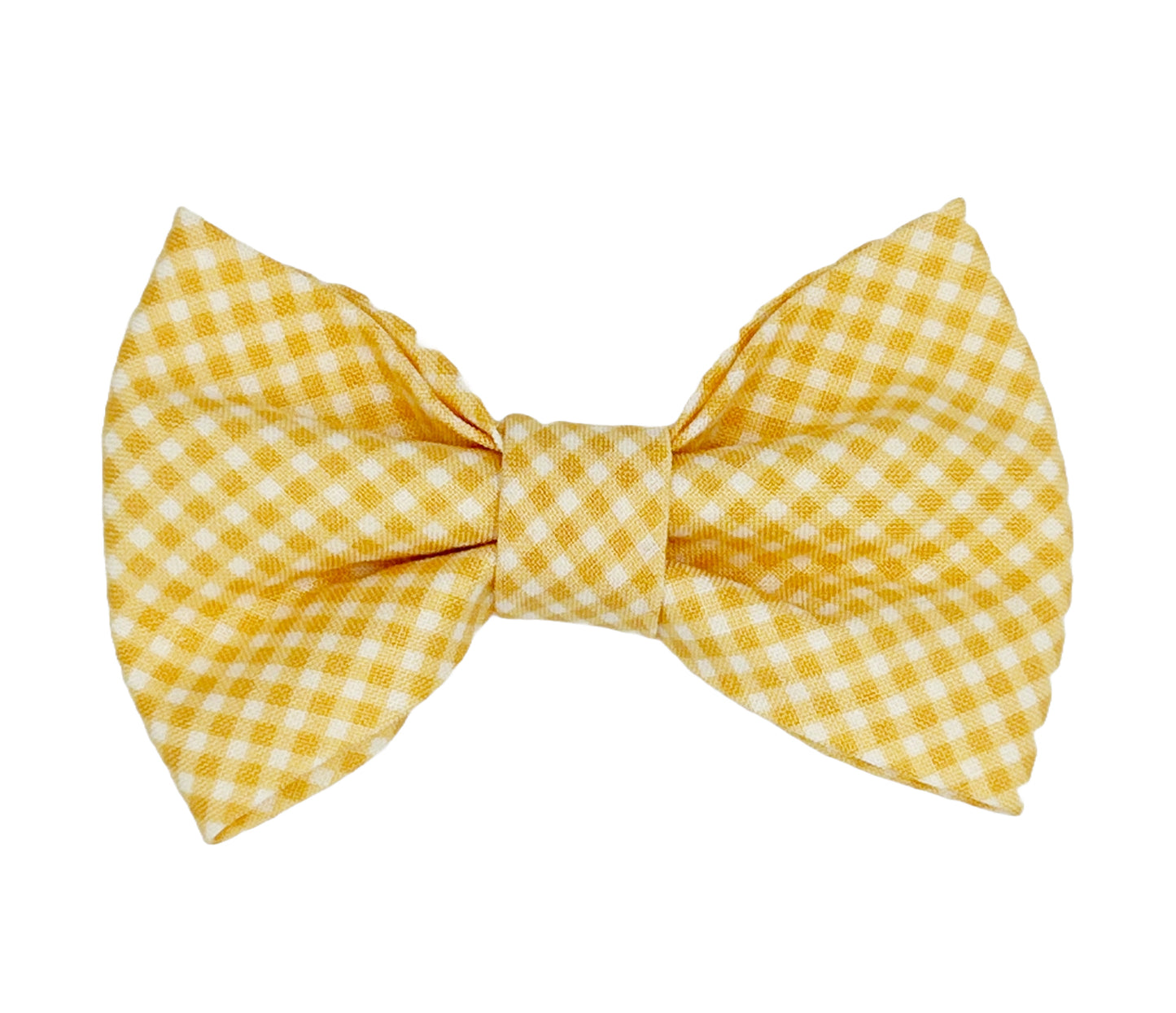 Yellow Gingham Pet Bow Tie